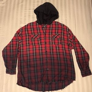 NovaMen Hooded Flannel Shirt